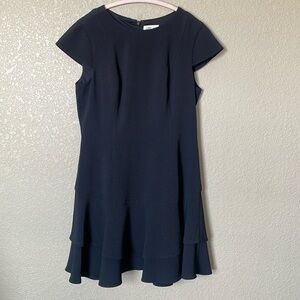 Eliza J capped sleeve black dress. Size 10.